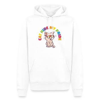 Cat Hide My Pride Chats LGBT et - Sweat à capuche Premium bio Homme - blanc - Devant - Nico (187cm)