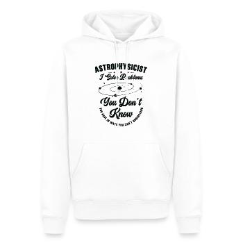 Astrophysicien Je résous des problèmes Drôle - Sweat à capuche Premium bio Homme - blanc - Devant - Nico (187cm)