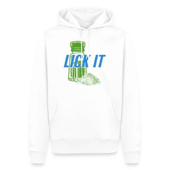 Cinco De Mayo Chemise, Lick It Salt Drôle de boisson - Sweat à capuche Premium bio Homme - blanc - Devant - Nico (187cm)