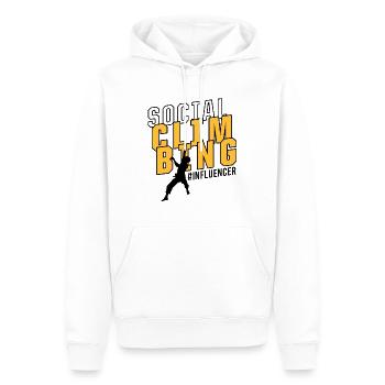 Social Media Influencer Social Climbing Meme - Men’s Premium Organic Hoodie - white - Front - Nico (187cm)