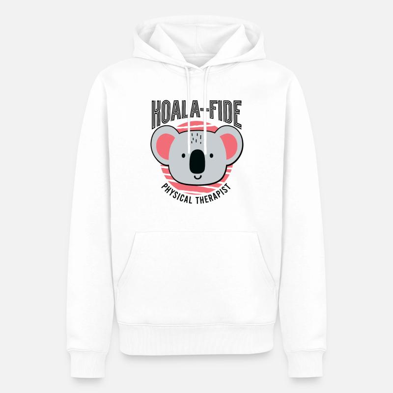 Qualification de physiothérapeute Koala Gait - Sweat à capuche Premium bio Homme - blanc