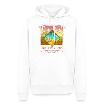 Chemise de l’équipage de camping, tente Fires Friends Drinks - Sweat à capuche Premium bio Homme - blanc - Devant - Nico (187cm)