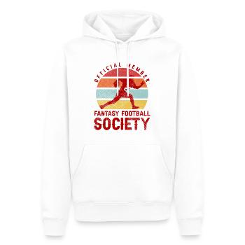 Membre officiel de Fantasy Football Vintage - Sweat à capuche Premium bio Homme - blanc - Devant - Nico (187cm)