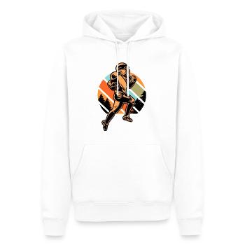 Retro Vintage American Football Sport - Männer Premium Bio Hoodie - Weiß - Vorne - Nico (187cm)