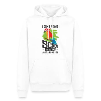 Ara Papagei Vogel Ara-Liebhaber Tropisches Zootier - Männer Premium Bio Hoodie - Weiß - Vorne - Nico (187cm)