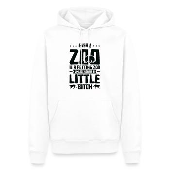 Gardien de zoo Caresser des animaux sauvages Gardiens de zoo - Sweat à capuche Premium bio Homme - blanc - Devant - Nico (187cm)