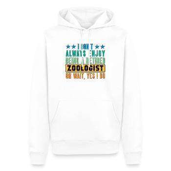 Zoologiste à la retraite Vintage Retirement Zookeeper - Sweat à capuche Premium bio Homme - blanc - Devant - Nico (187cm)