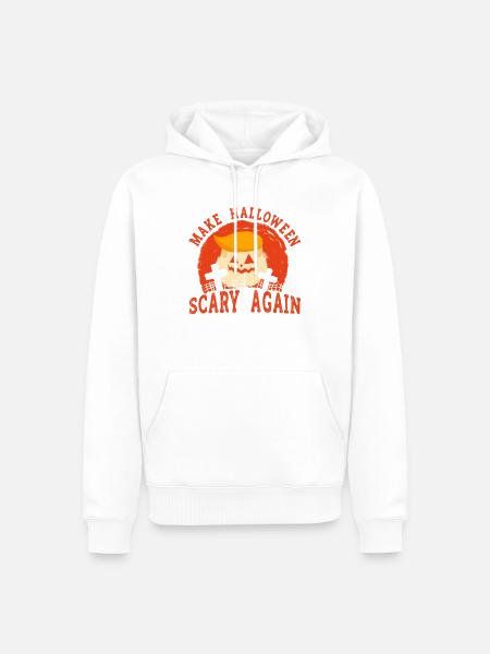 Halloween Vote Citrouille Politique Électeur - Sweat à capuche Premium bio Homme - blanc