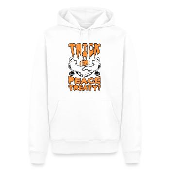 Halloween Trick Friedensvertrag Pazifist Wahl - Männer Premium Bio Hoodie - Weiß - Vorne - Nico (187cm)