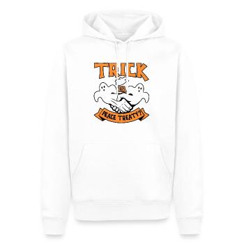 Halloween Trick Friedensvertrag Pazifist Wahl - Männer Premium Bio Hoodie - Weiß - Vorne - Nico (187cm)