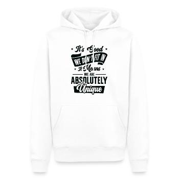 Positivität Außenseiter Dichter Poesie - Männer Premium Bio Hoodie - Weiß - Vorne - Nico (187cm)