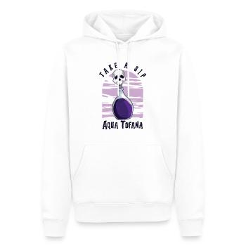Aqua Tofana Skull Poison Bouteille - Sweat à capuche Premium bio Homme - blanc - Devant - Nico (187cm)