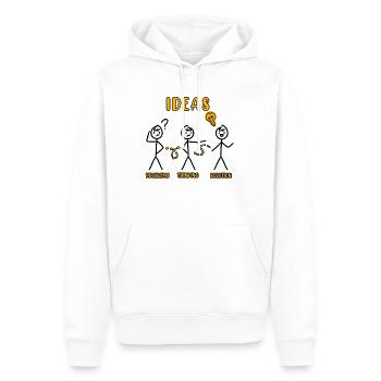 Problem Thinking Stick Figure Solution Thinker - Men’s Premium Organic Hoodie - white - Front - Nico (187cm)