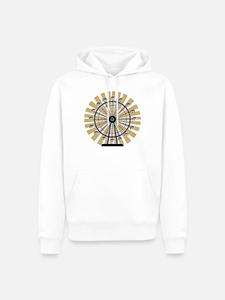 Chemistry Shirt, Ferrous Wheel Ferris Wheel - Men’s Premium Organic Hoodie - white