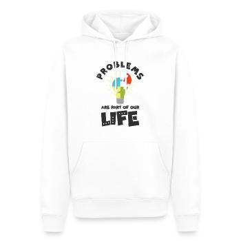 Problem Optimistische Menschen Positive - Männer Premium Bio Hoodie - Weiß - Vorne - Nico (187cm)