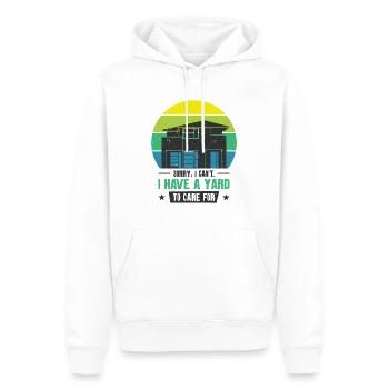 Nouvelle maison de propriétaire Inauguration Cour avant - Sweat à capuche Premium bio Homme - blanc - Devant - Nico (187cm)