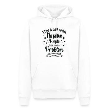 Problem Solution Critical Thinkers Positive - Men’s Premium Organic Hoodie - white - Front - Nico (187cm)