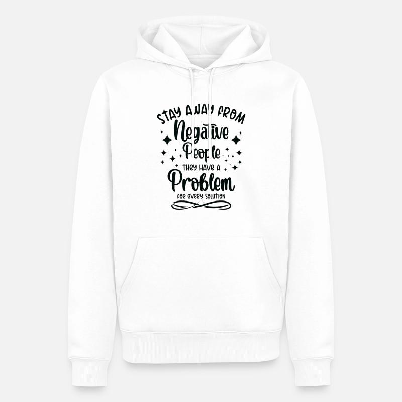 Problem Solution Critical Thinkers Positive - Men’s Premium Organic Hoodie - white