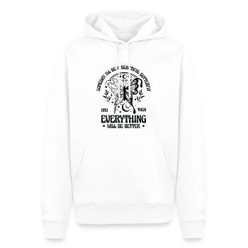 Himmlischer Schmetterling Mystische - Männer Premium Bio Hoodie - Weiß - Vorne - Nico (187cm)