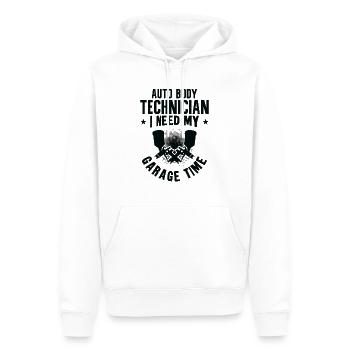 Technicien de carrosserie Réparation de véhicule Entretien de voiture - Sweat à capuche Premium bio Homme - blanc - Devant - Nico (187cm)