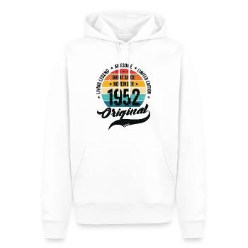 Retro 70 Years November 1952 Birthday Vintage - Männer Premium Bio Hoodie - Weiß - Vorne - Nico (187cm)