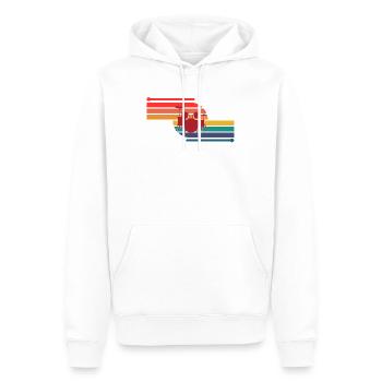 Retro Batteur Joueur Batterie Batteur - Sweat à capuche Premium bio Homme - blanc - Devant - Nico (187cm)