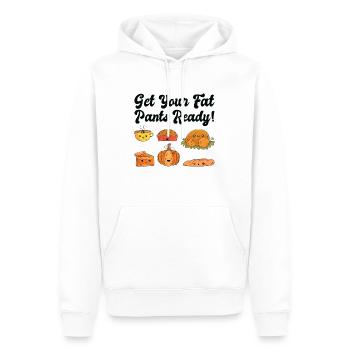 Thanksgiving Party Fall Season Pumpkin Pies Turkey - Men’s Premium Organic Hoodie - white - Front - Nico (187cm)