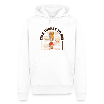 Funny Thanksgiving Season Cool Turkey Hilarious - Men’s Premium Organic Hoodie - white - Front - Nico (187cm)