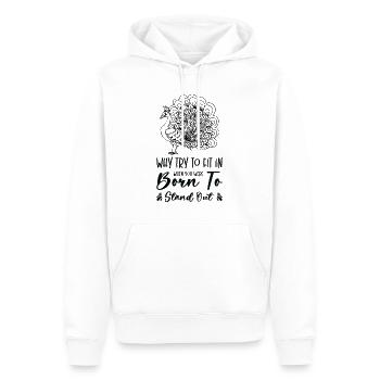 Peacock se démarque Inspirant Peacock Lover - Sweat à capuche Premium bio Homme - blanc - Devant - Nico (187cm)