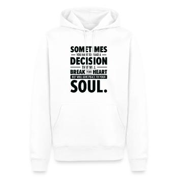 Gelassenheit Meditierend Ruhig Yoga Liebhaber - Männer Premium Bio Hoodie - Weiß - Vorne - Nico (187cm)