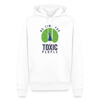 Pfau Positivität Pfau Fan Toxische Menschen Natur - Männer Premium Bio Hoodie - Weiß - Vorne - Nico (187cm)
