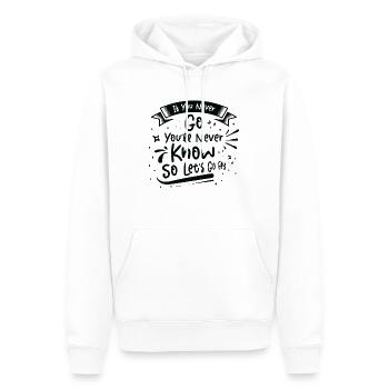 Innovateurs Flying Entrepreneurs inspirés - Sweat à capuche Premium bio Homme - blanc - Devant - Nico (187cm)