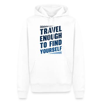 Reisender Motivator Selbstfürsorge Inspirierendes - Männer Premium Bio Hoodie - Weiß - Vorne - Nico (187cm)