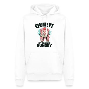 Amoureux des livres de lecture de livres littérature - Sweat à capuche Premium bio Homme - blanc - Devant - Nico (187cm)