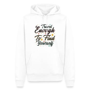 Reisender Motivator Selbstfürsorge Inspirierendes - Männer Premium Bio Hoodie - Weiß - Vorne - Nico (187cm)