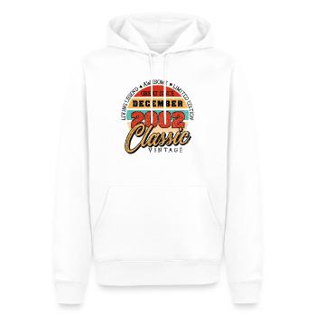 Retro 20 Jahre Dezember 2002 Geburtstag Vintage - Männer Premium Bio Hoodie - Weiß - Vorne - Nico (187cm)