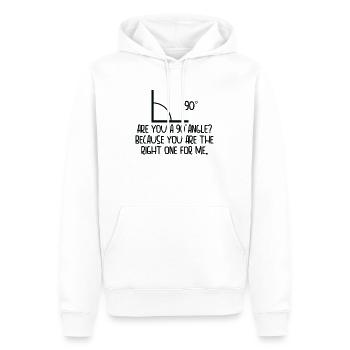 Mathematik Rechter Winkel Cheesy Pun Math Geek - Männer Premium Bio Hoodie - Weiß - Vorne - Nico (187cm)