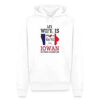 Nichts macht mir Angst Iowan Frau Iowa - Männer Premium Bio Hoodie - Weiß - Vorne - Nico (187cm)