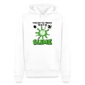 Slime Time Dripping Slime Drip Gear Slime Maker - Sweat à capuche Premium bio Homme - blanc - Devant - Nico (187cm)