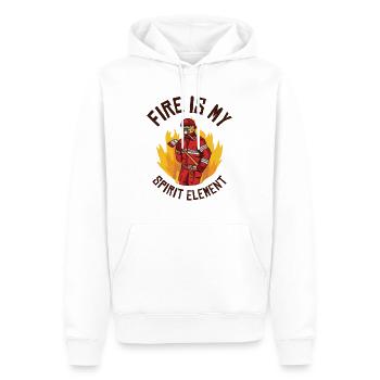 Feuer Geist Element Feuerwehrmann Feuerwehrmann - Männer Premium Bio Hoodie - Weiß - Vorne - Nico (187cm)