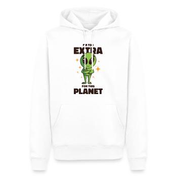 Weltraum Alien Extrovertiert Außerirdische Wesen - Männer Premium Bio Hoodie - Weiß - Vorne - Nico (187cm)