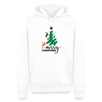 Noël, noël, noël, noël, noël, noël, noël, noël - Sweat à capuche Premium bio Homme - blanc - Devant - Nico (187cm)