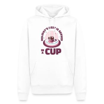 Christmas Snow Globe Coffee Caffeine Lover - Men’s Premium Organic Hoodie - white - Front - Nico (187cm)
