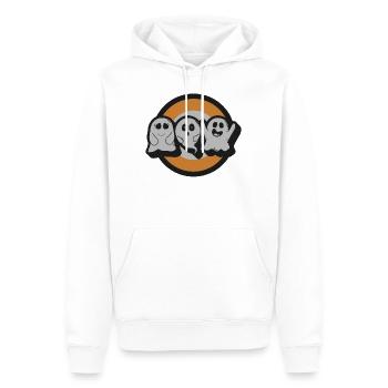 Chemise de costume d’Halloween, fantôme d’Halloween mignon - Sweat à capuche Premium bio Homme - blanc - Devant - Nico (187cm)