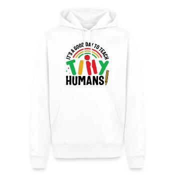Chemise de rentrée scolaire, bonne journée pour enseigner aux humains - Sweat à capuche Premium bio Homme - blanc - Devant - Nico (187cm)