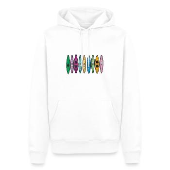 Kajakfahren Buntes Paddel Sport Muster Kunst - Männer Premium Bio Hoodie - Weiß - Vorne - Nico (187cm)