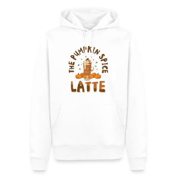 Kürbisgewürz Latte Halloween Kaffee Liebhaber - Männer Premium Bio Hoodie - Weiß - Vorne - Nico (187cm)