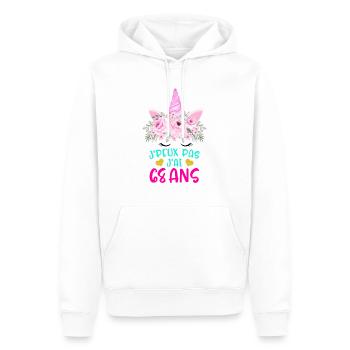 Enfant T Shirt 68 Ans Fille Anniversaire Cadeau - Men’s Premium Organic Hoodie - white - Front - Nico (187cm)