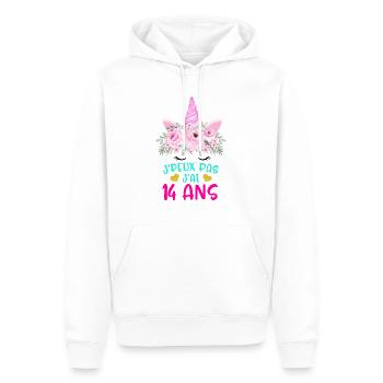 Enfant T Shirt 14 Ans Fille Anniversaire Cadeau - Männer Premium Bio Hoodie - Weiß - Vorne - Nico (187cm)