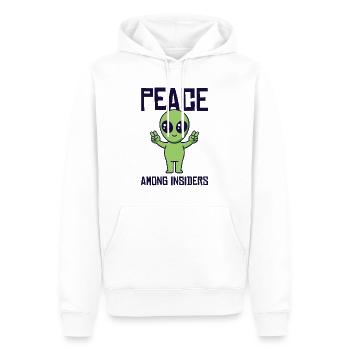 Alien Peace Auserirdisch Marsianer Space Outsider - Männer Premium Bio Hoodie - Weiß - Vorne - Nico (187cm)
